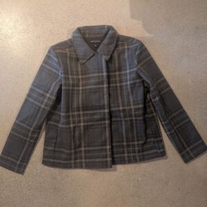 Banana Republic Gray Blazer Tailored Wool-Blend